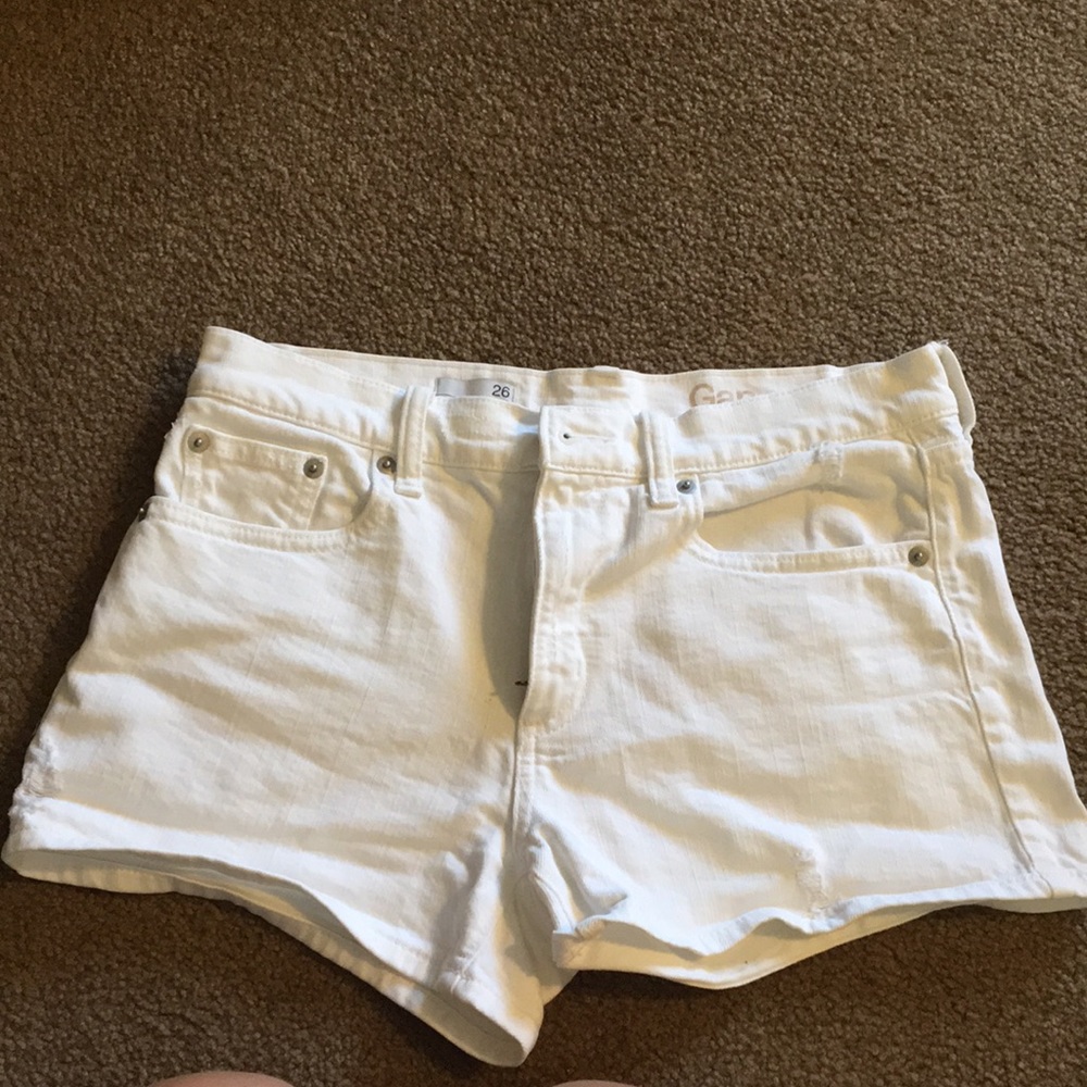 Gap White Denim Shorts